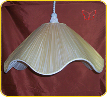 lampada a sospensione in organza